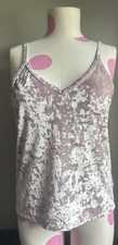 Victoria  s Secret Crushed Velvet Velveteen Short Sleeve Crop Tank - Size S