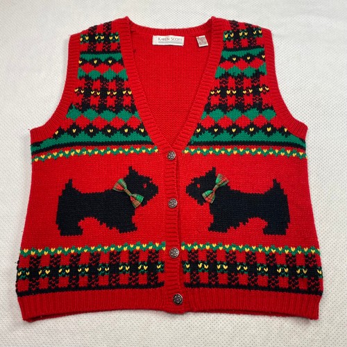 Karen Scott Womens Sweater Vest sz M 