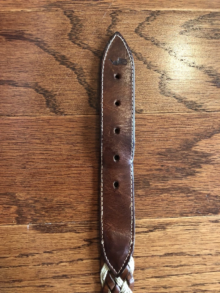 RalphLauren,Women's,Brown,Leather,Weave,Jeans,Belt,Size 36 - Image 4 of 4