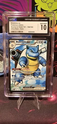 Blastoise ex Scalret &Violet 151 184/185 CGC 10 English Ultra Rare Holo