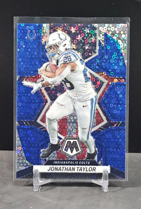 2022 Mosaic Jonathan Taylor National Pride Blue No Huddle #'ed /75 Card #260