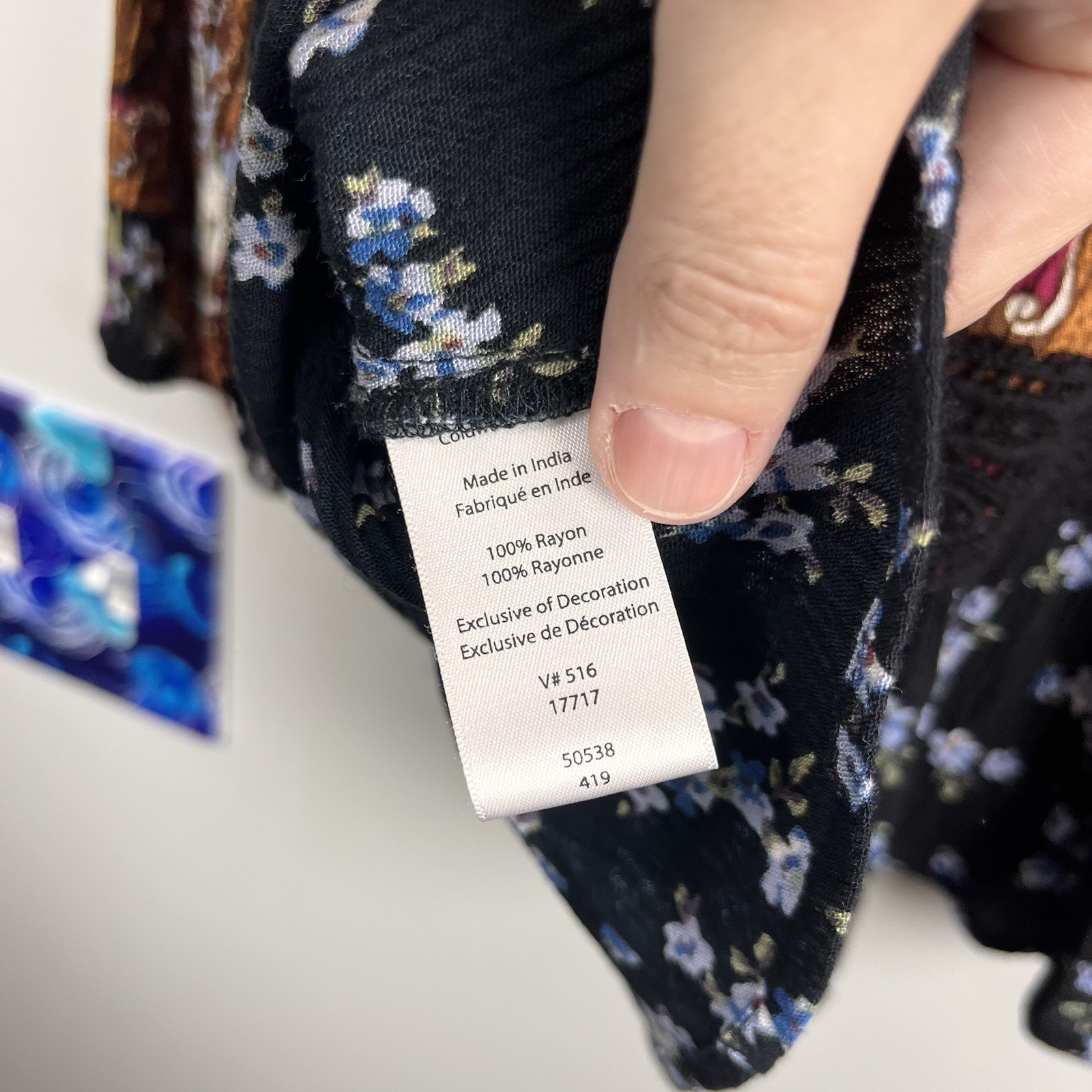 Coldwater Creek Black Floral Lace Boho Career Ray… - image 8