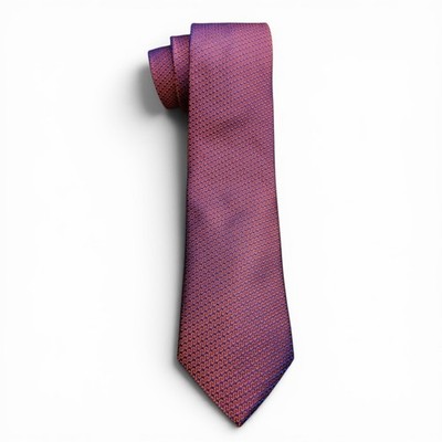 NWT Ted Baker 100% Silk Tie Made In Italy Pink Blue Geometric Chain Pattern