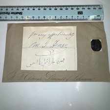 Maria Theresa Asmar Princess Lebenon Autograph English & Arabic + Wax Seal c19th