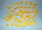 Vintage 1960s Marx Western Play Set Yellow Small Plastic Accessories from Sprues