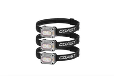 Coast CH1000R Rechargeable Dual Power Headlamps 1000 Lumens – Pack of 3 – NEW