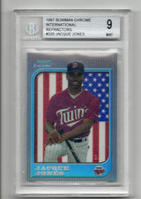 JACQUE JONES 1997 Bowman Chrome International Refractor SP Rookie Card RC PSA 9. rookie card picture
