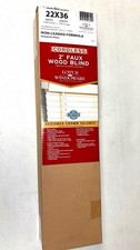 LOTUS WINDOWARE Cordless 2-inchFaux Wood Blind 22" Wide x 36" Long