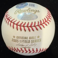 Scott Podsednik White Sox Signed 2005 World Series Baseball Beckett