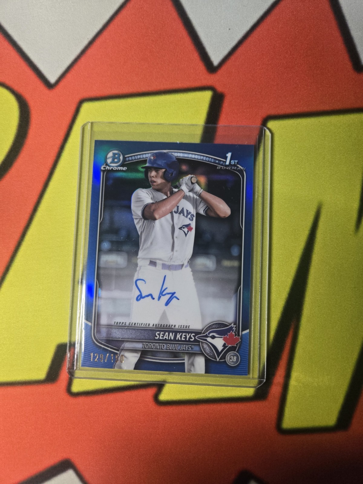 2025 Bowman Sean Keys Chrome Auto Blue Refractor 1st Prospect #/150 Jays