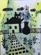 Aceo Original Mixed Media Art