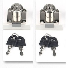 2x Cam Drawer Furniture Lock Door Letter Mailbox Cabinet Cupboard Lock 4 Keys