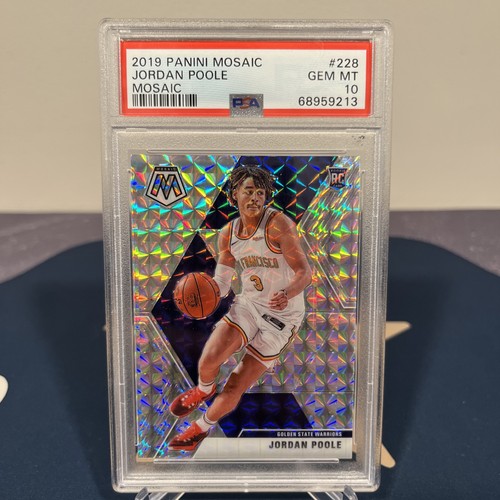 2019-20 Panini Mosaic JORDAN POOLE Mosaic #228 RC PSA 10 Gem Mint