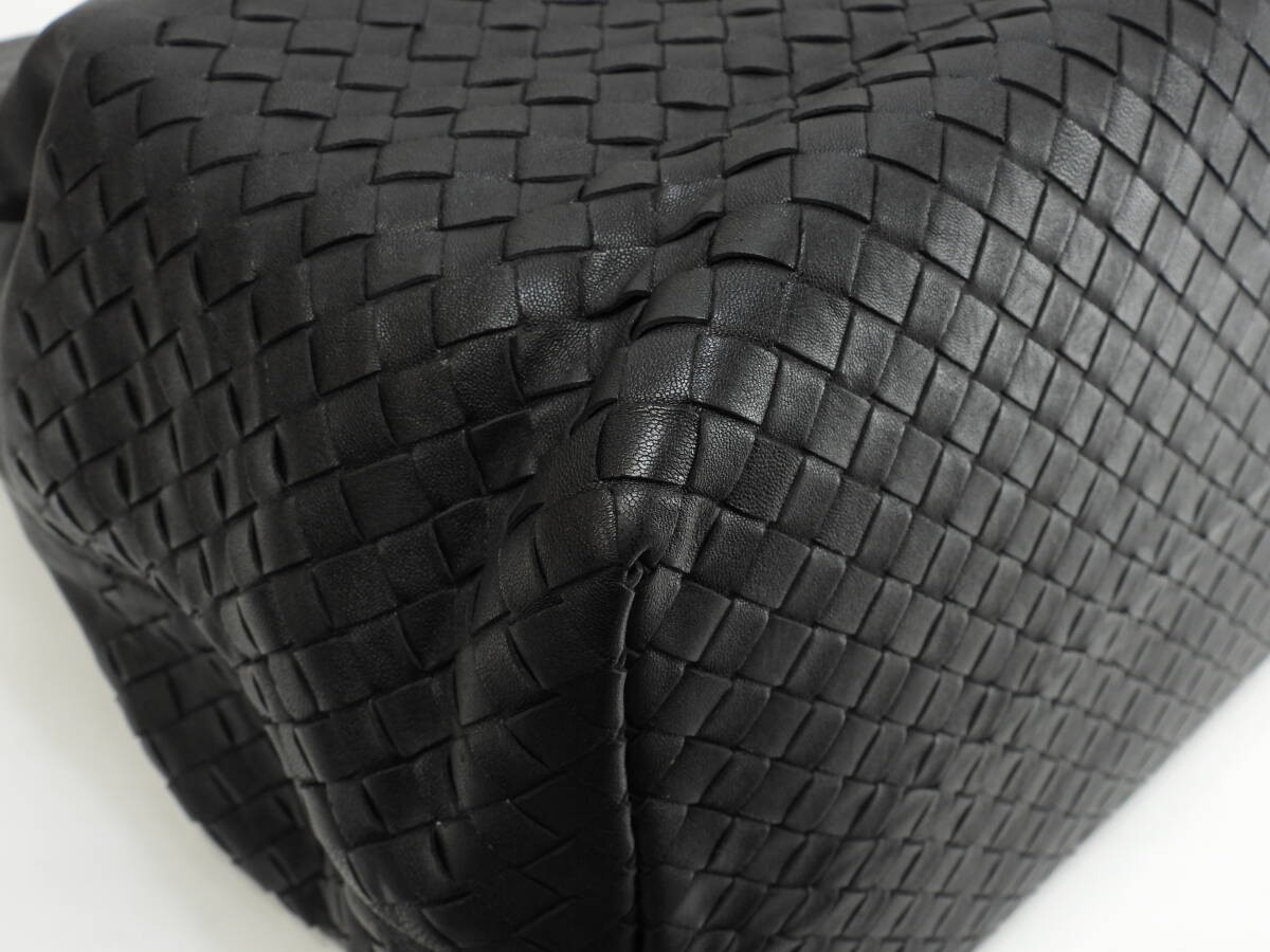 Bottega Veneta Large Tote Bag Intrecciato Leather Black Men's Handbag thumbnail 5