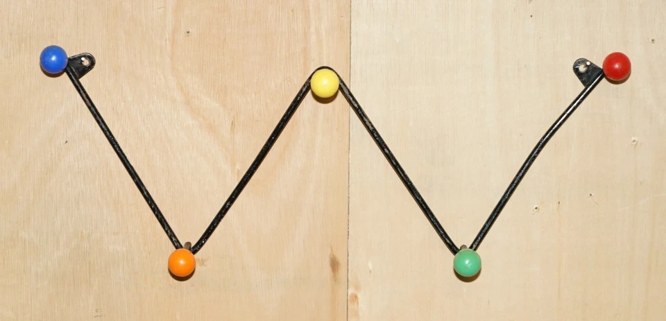 ОРИГИНАЛЬНЫЙ СЕРЕДИНЫ ВЕКА СОВРЕМЕННЫЙ АТОМНЫЙ КОСМИЧЕСКИЙ ВЕК НАСТЕННЫЙ ПАЛЬТО СТОЙКА СУПЕР РЕТРО - Изображение 2 из 4