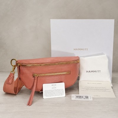 Hammitt Charles Pink Sands Leather Crossbody Belt Bag Waist Complete w/ Box EUC