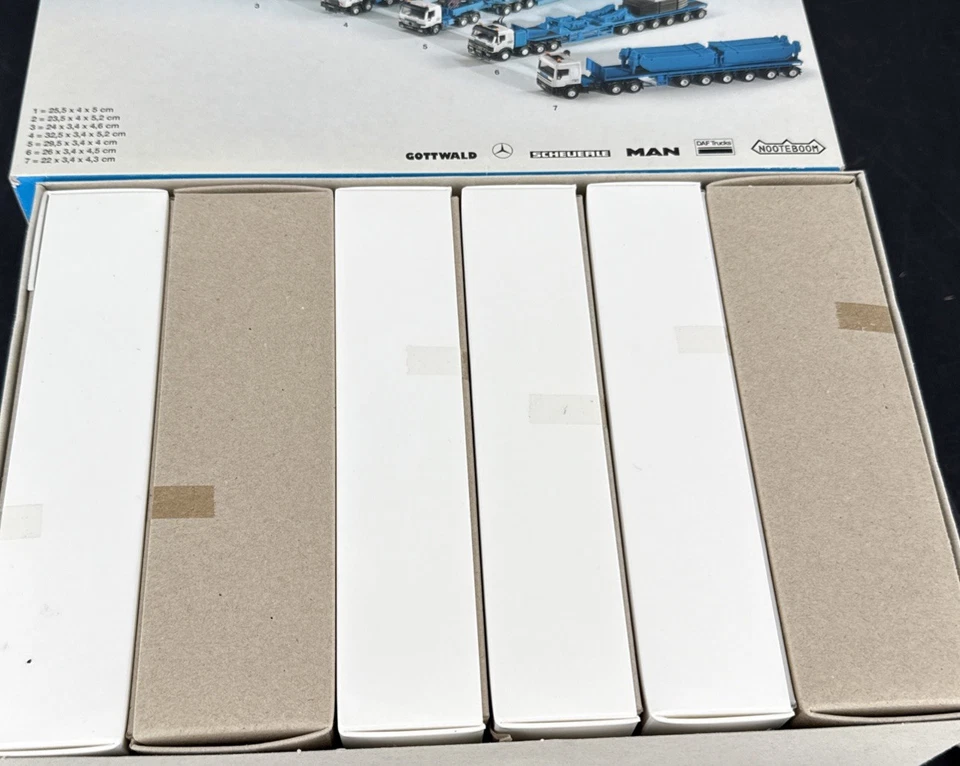 Kibri HO Scale 13007 7 Semi Trucks With Giant Sky Crane Loads Unassembled In Box - Image 3 of 4