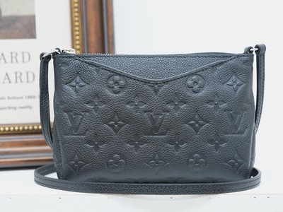 Louis Vuitton Monogram Pallas Clutch Black Empreinte Shoulder bag Crossbody