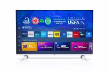 Televisore SMART TV QLED 43 Pollici Full HD AKAI BIANCO TivùSat Cuffie NUOVO