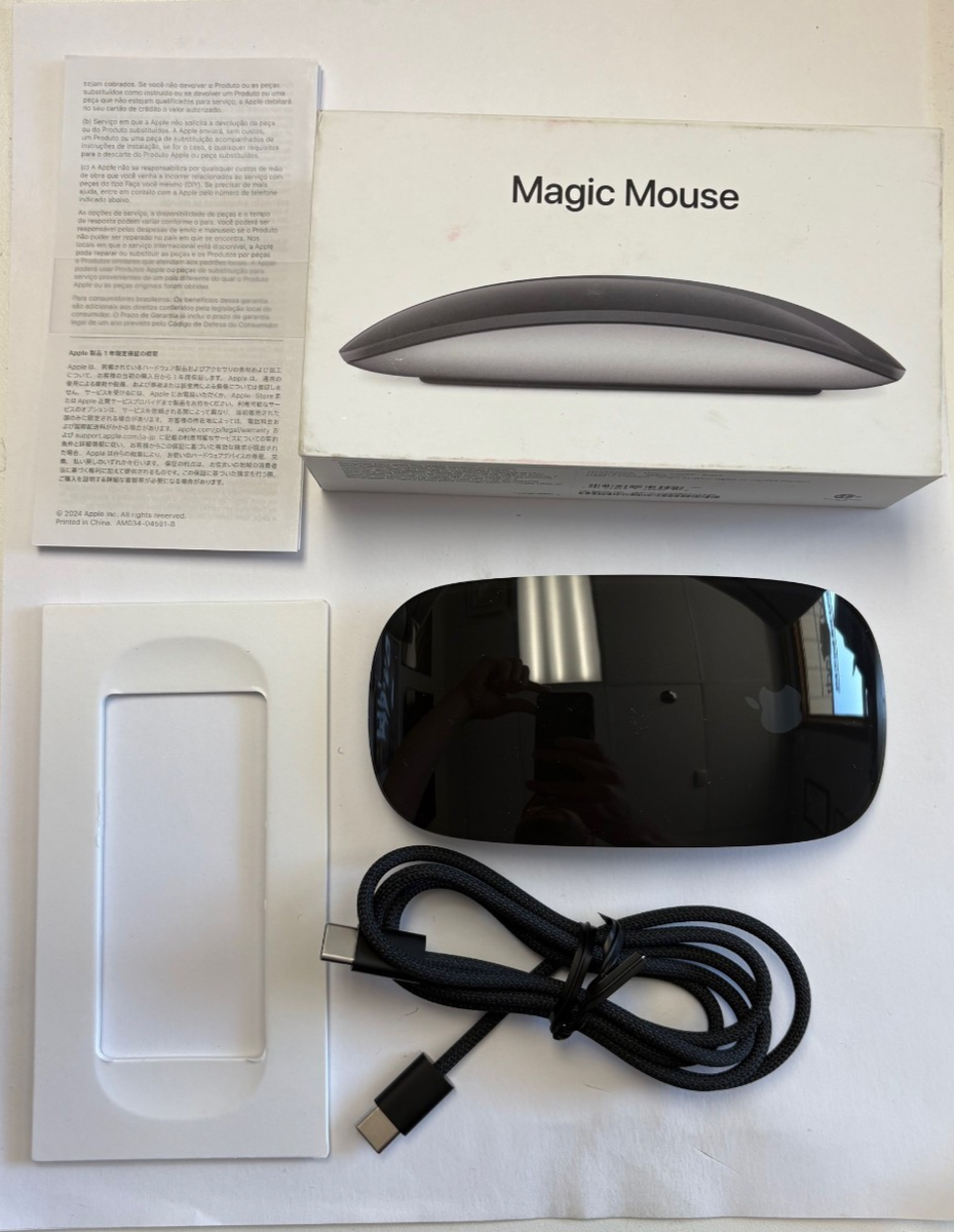 Open Box - Apple Magic Mouse Multi-Touch Black MMMQ3AM⁄A A1657 w