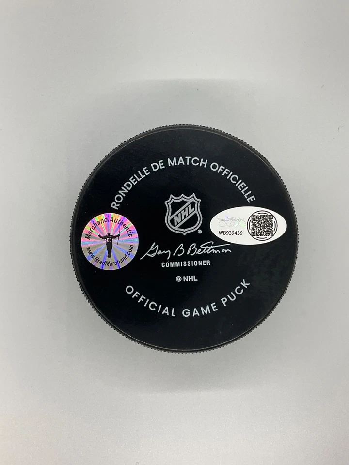 FLORIDA PANTHERS BRAD MARCHAND 签名 25' SC 官方比赛 PUCK JSA WITNESS COA 认证 — 第 2/3 张图片