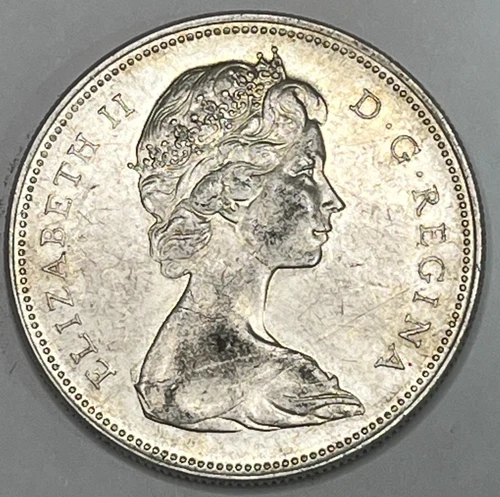 1966 Canada Silver Dollar Elizabeth II Voyager Dollar-80% silver