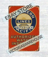 Southern Pacific Railroad Inspector tin sign