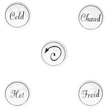Moen Handle Cap Kit White Hot Cold English Fr...
