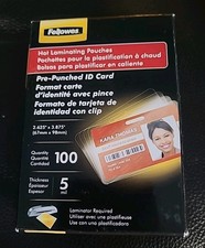 Fellowes 5 mil Hot Laminating Pouches 100/Pack NEW SEALED
