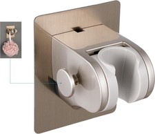 Handheld Shower Head Holder with 2 Hanger Hooks,Strong Adhesive Waterproof No Dr