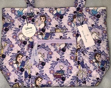 Disney Vera Bradley Tote Purse Bag Belle Floral Beauty and the Beast New w Tags