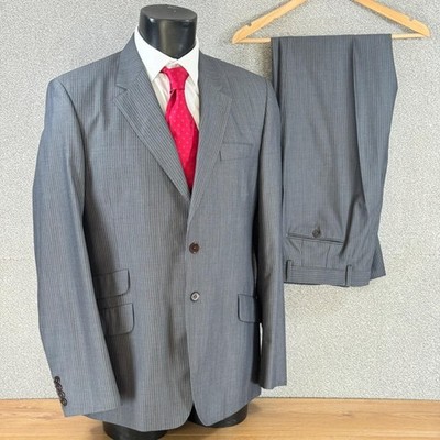 Paul Smith italienischer The Byard schmaler 2-teiliger grau Nadelstreifen formeller Anzug 42R W34