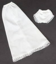 VINTAGE BARBIE SIZE HANDMADE SLIP AND PANTIES--EXCELLENT