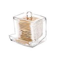 Durable Acrylic Swab Dispenser, Convenient  Stylish Bathroom Organization