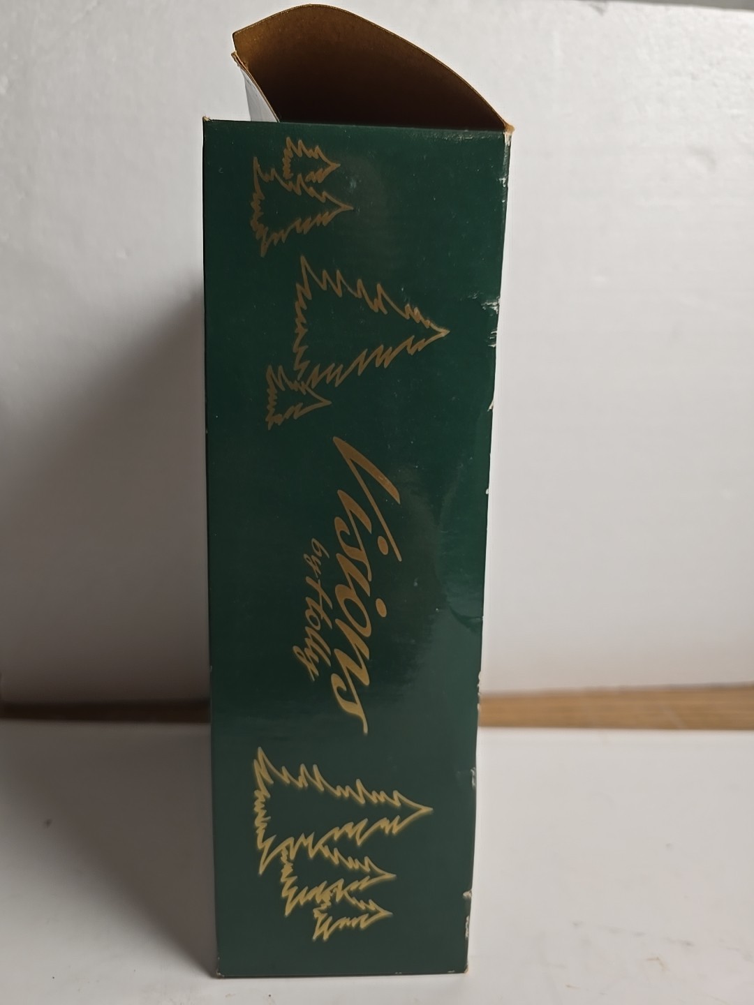 Vintage 6 Christmas Visions By Holly ornaments Rose Pink Glass In Box