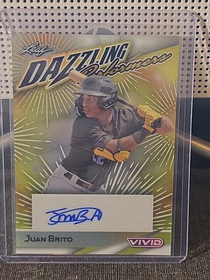 Juan Brito 2023 Leaf Vivid Dazzling Performers /6 Auto #DP-JB1