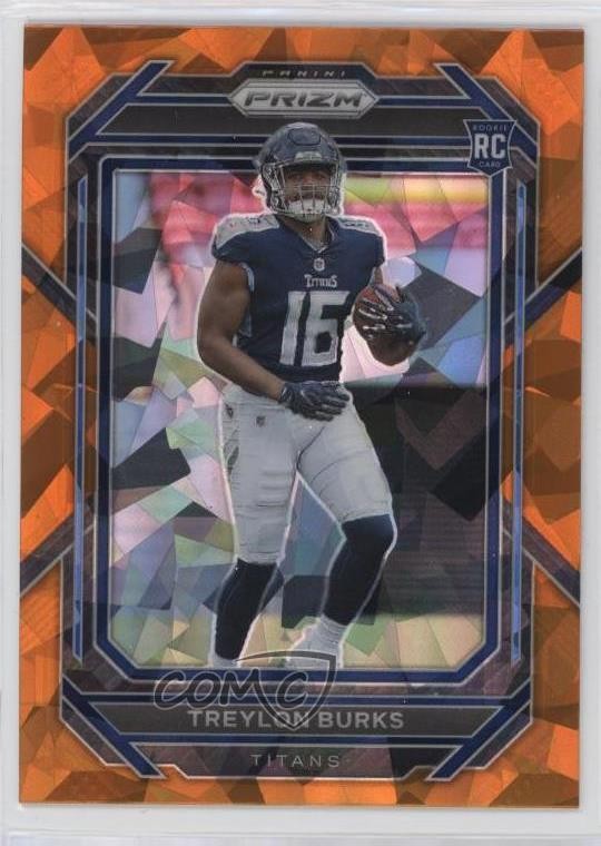 2022 Panini Prizm Rookies Orange Ice Prizm Treylon Burks #313 10y3
