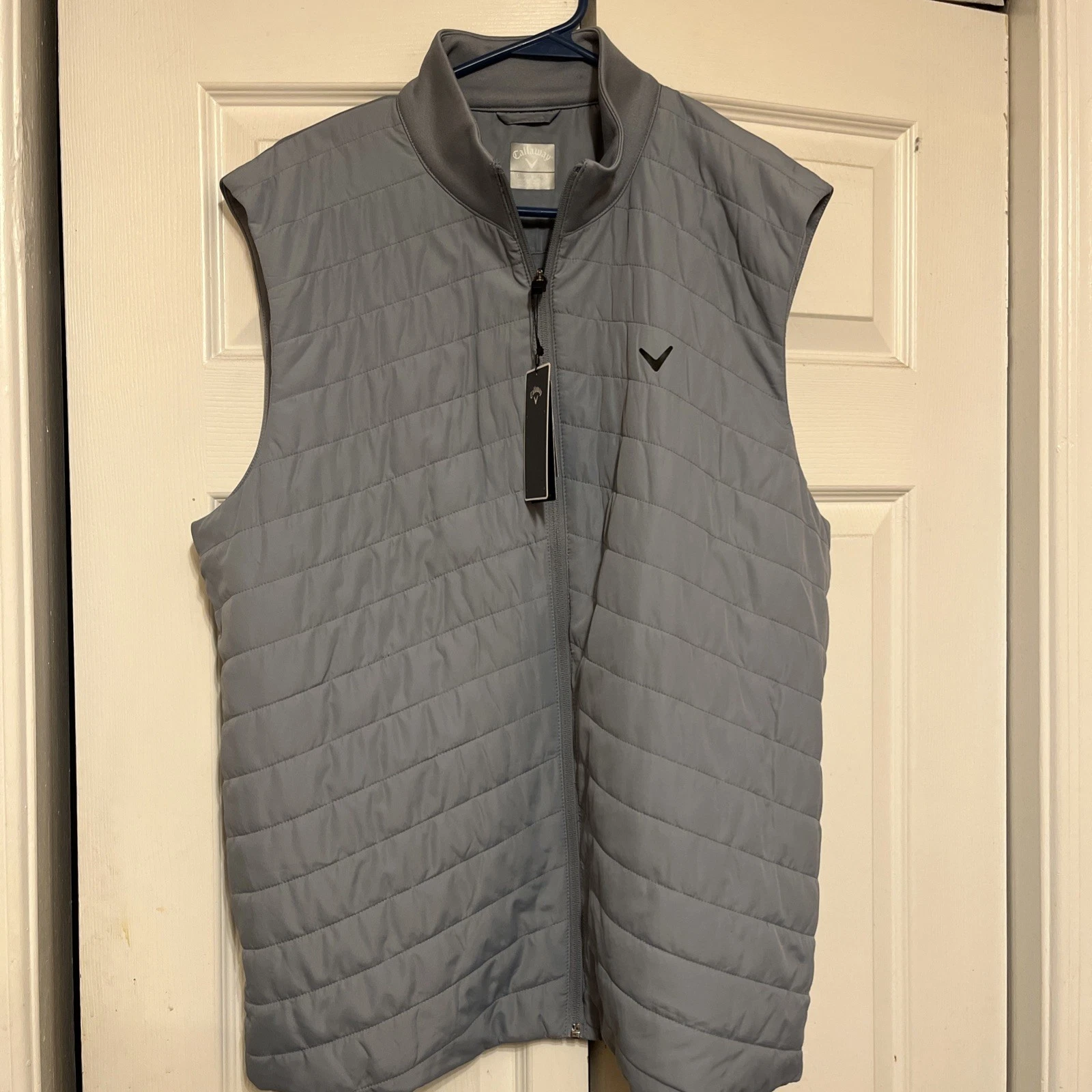 Callaway Vest Mens Large Gray Full Zip Golf Tradewinds CGVFE0D8 Insulated
