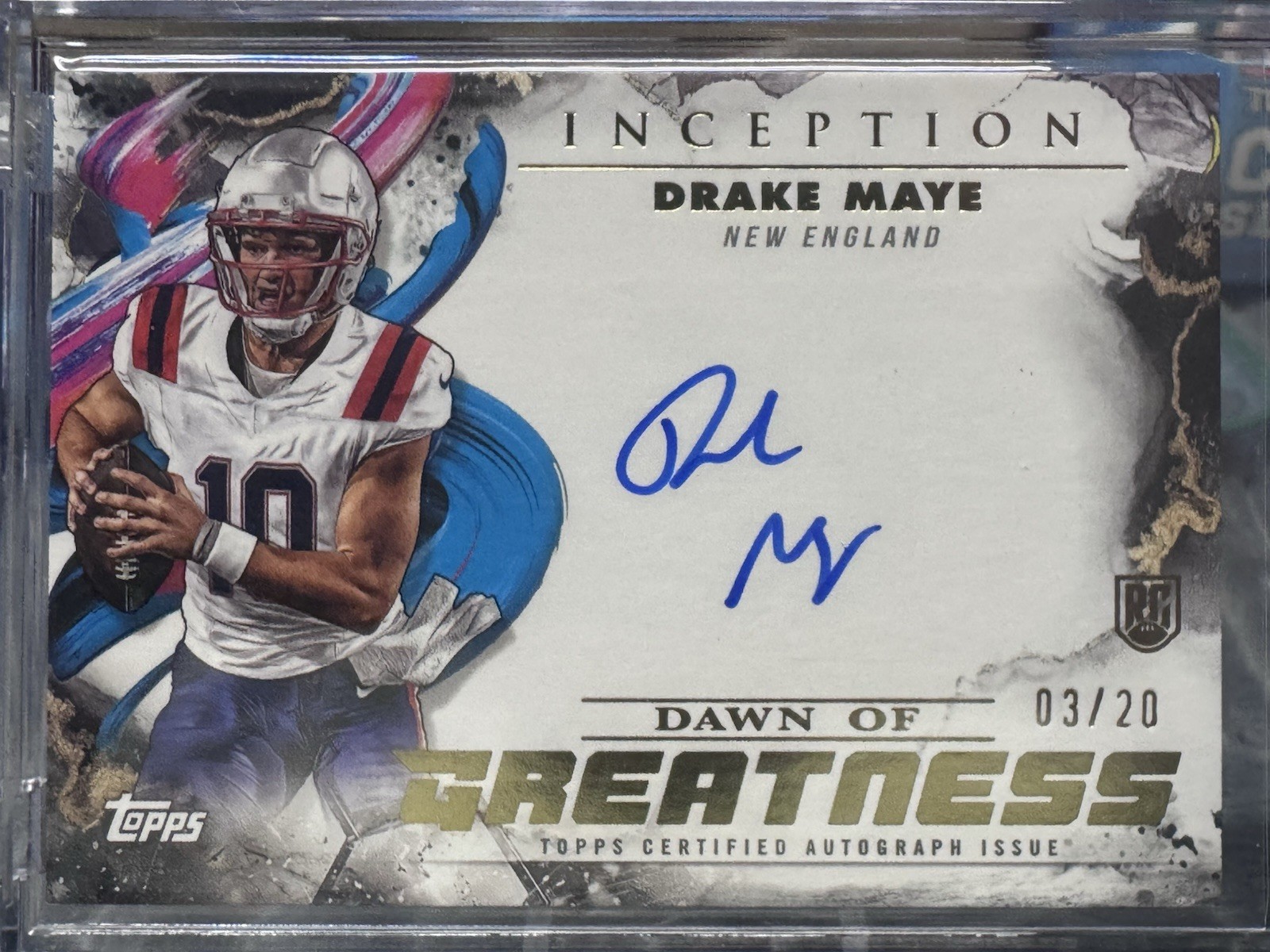 2024 Topps Inception - Drake Maye Dawn of Greatness Rookie Auto /20 Patriots RC