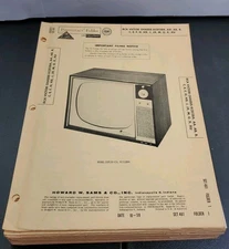 Vintage 1959 Howard W Sams Photofact Folder Lot of 9 Sets #461-470 TV Part List