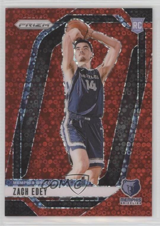 2024-25 Panini Prizm Fast Break Red Prizm 92/100 Zach Edey #249 Rookie RC