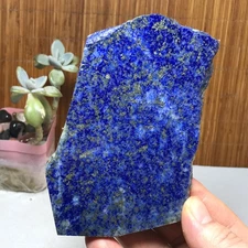 122-78-10mm Natural Lapis lazuli slice Crystal gemstone Polish/rough 229g A2858