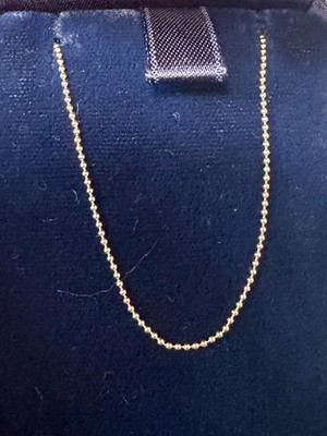 Tiffany & Co 18k Yellow Gold Beaded Ball Chain Necklace 16 Inches