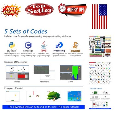 Ultimate Raspberry Pi Development & Learning Kit with 128 Projects