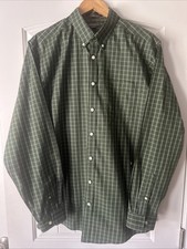 EDDIE BAUER Men s 100 Cotton Wrinkle Free Relaxed Fit LS Dress Shirt TL