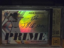 2019 Bowman Chrome Julio Rodriguez Prime SIGNATURES #/50 BGS 10/10  POP 1🔥