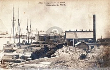 Ghost Town Singapore MI Michigan Saugatuck Kalamazoo MI 2 RPPC  Postcard COPY