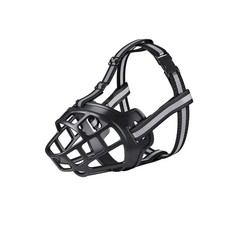 Adjustable Dog Muzzle Anti Bite Breathable Allows Drinking Reflective Strip