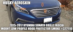 2015-2017 HYUNDAI SONATA LOW PROFILE HOOD PROTECTOR - SMOKE #322110