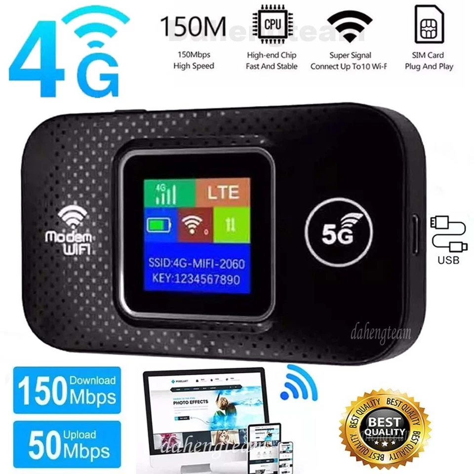 5G LTE Tragbare Mobiler Wireless WLAN Router Hotspot WiFi Modem SIM Karte Neu - Bild 2 von 4
